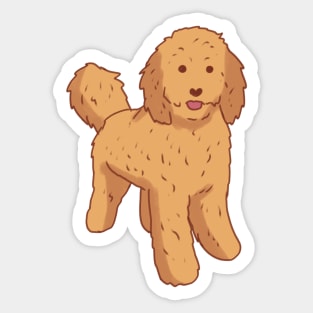 Cute Golden doodle art Sticker